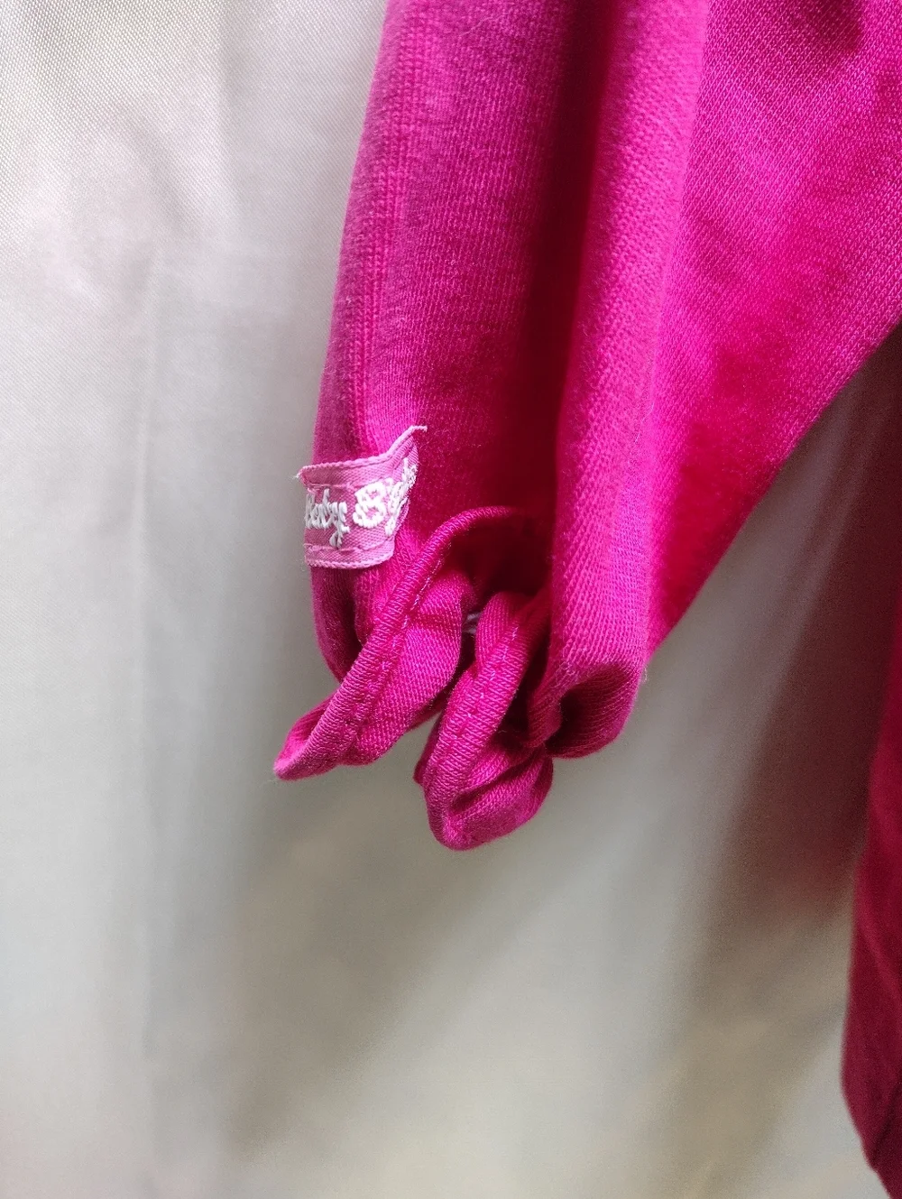 Vintage Baby OshKosh Bgosh Pink Long Sleeve Flower Polo Shirt Girl 3-6M USA Made